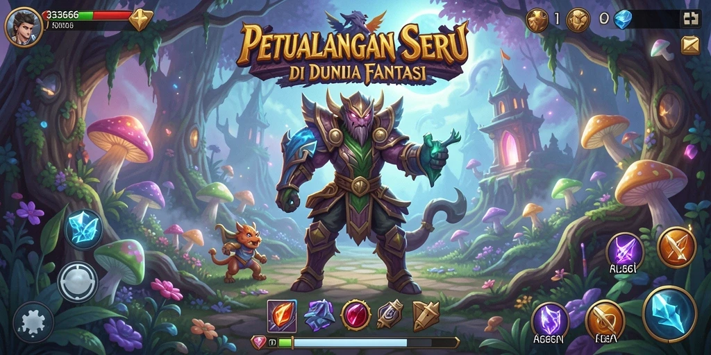 Screenshot gameplay <strong>333666</strong> menampilkan petualangan seru di dunia fantasi.