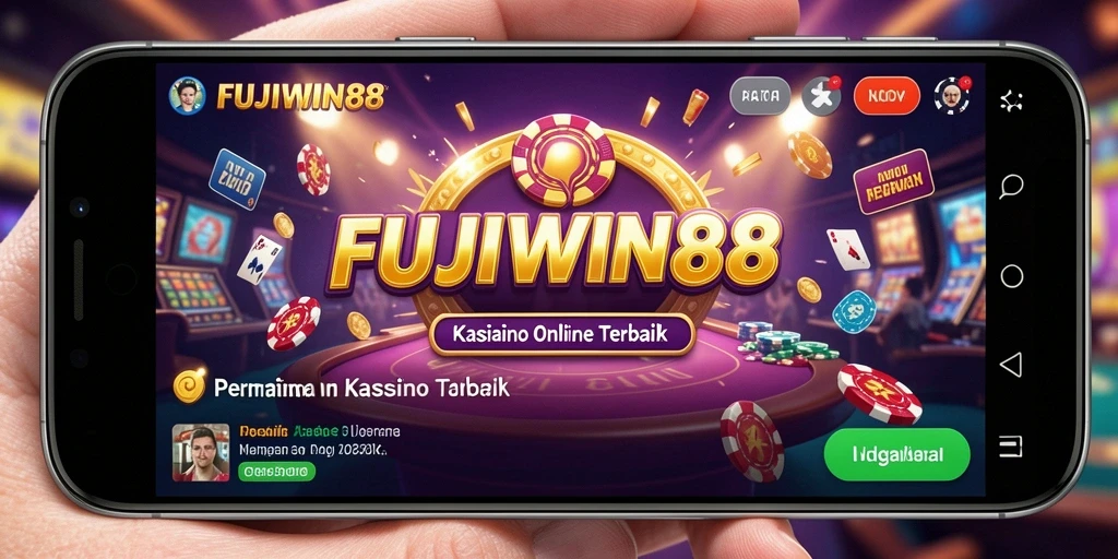 Screenshot utama FUJIWIN88 menampilkan antarmuka permainan Kasino yang menarik.