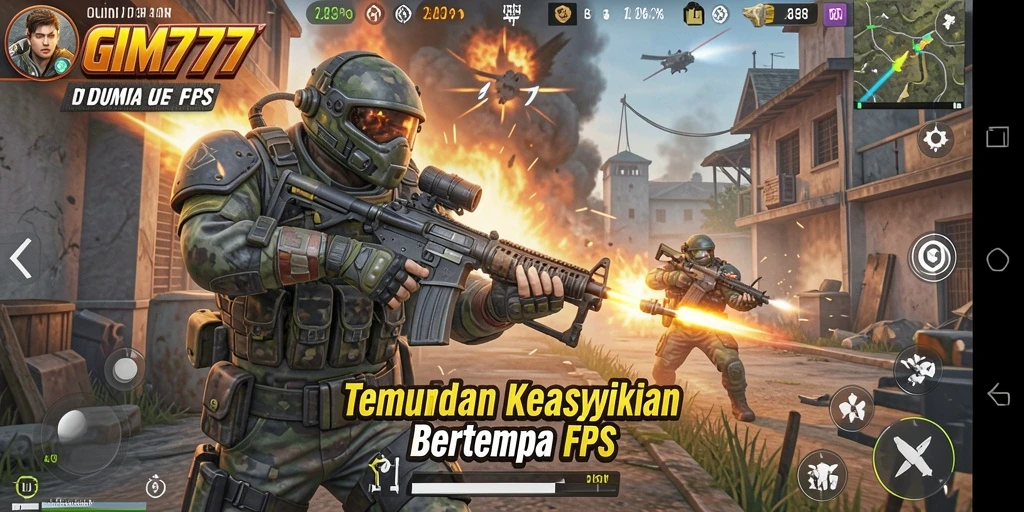 Gameplay intens di GIM777 dengan aksi tembak-menembak yang mendebarkan.