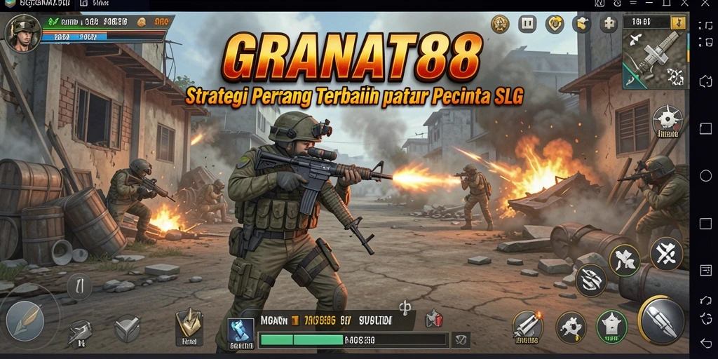 Screenshot gameplay GRANAT88 yang menunjukkan aksi pertempuran seru.