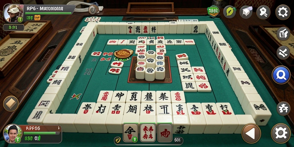 Screenshot utama RP66 menampilkan gameplay Mahjong yang menarik.